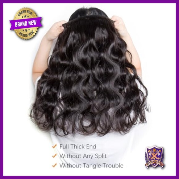 Body Wave Human Hair Extensions 4 Bundles 22-28 Inches Brazilian Virgin Hair